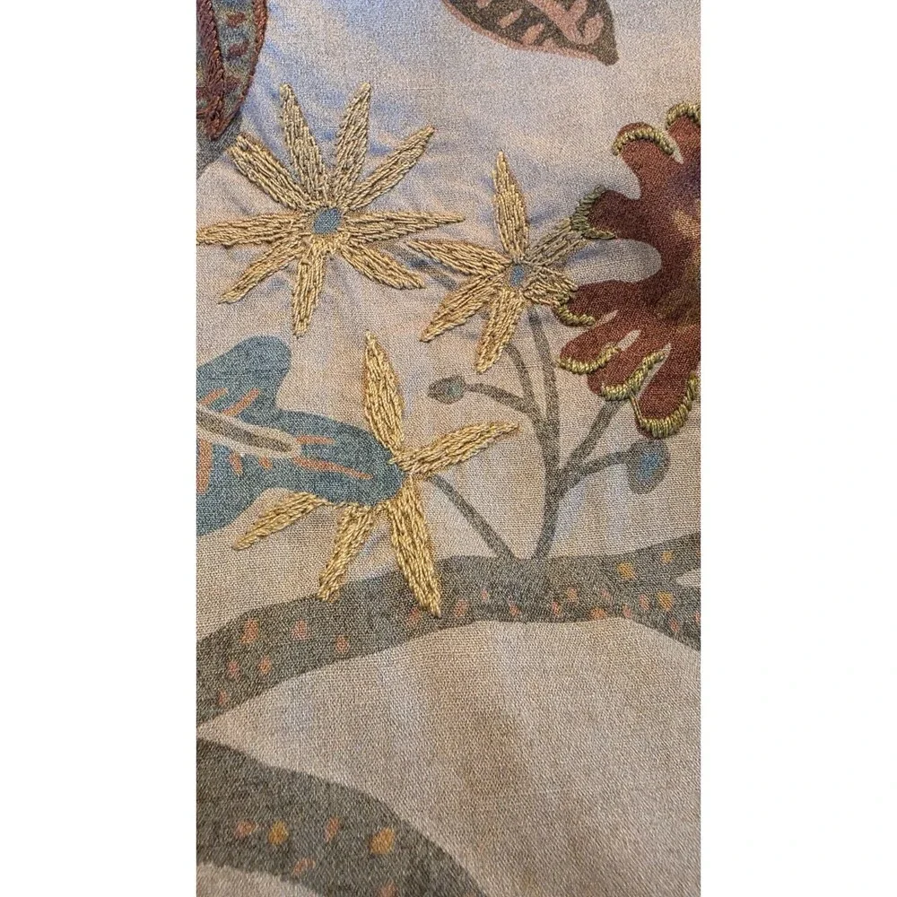West Elm Euro Cotton Pillow Sham 26” X 26” Floral Sarita Handa Pattern New